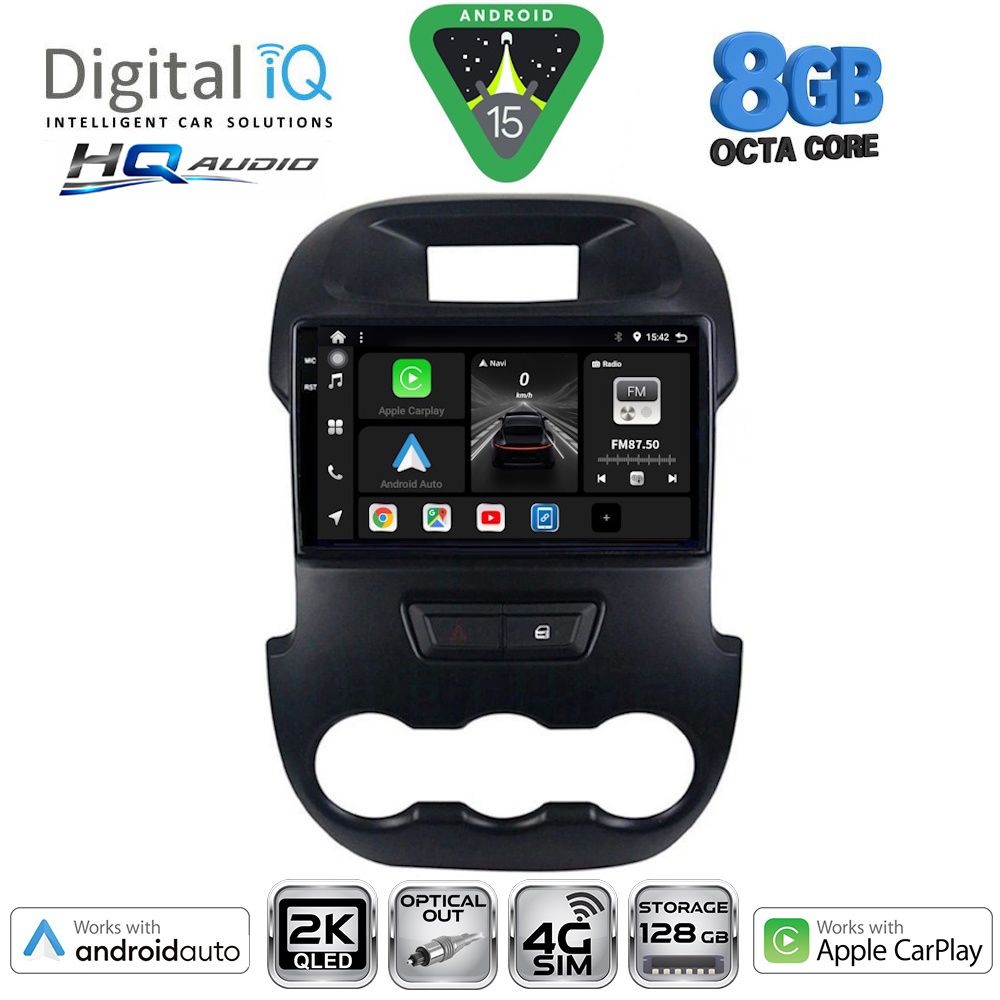 DIGITAL IQ BXK 20171_CPAA (9inc) MULTIMEDIA TABLET for FORD RANGER mod. 2011-2015