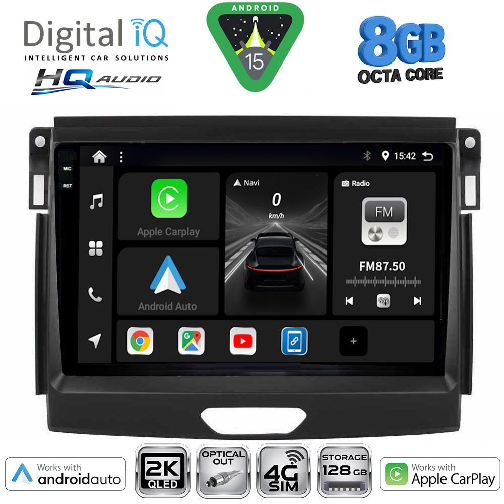 DIGITAL IQ BXK 20172A_CPAA (9inc) MULTIMEDIA TABLET for FORD RANGER mod. 2015-2018