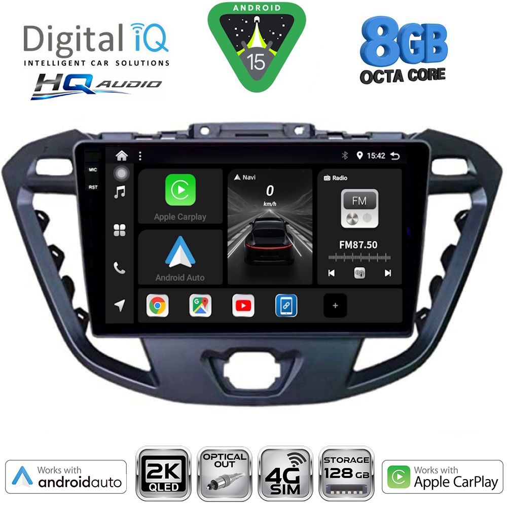 DIGITAL IQ BXK 20177_CPAA (9inc) MULTIMEDIA TABLET for FORD TRANSIT CUSTOM | TOURNEO CUSTOM mod. 2013-2019