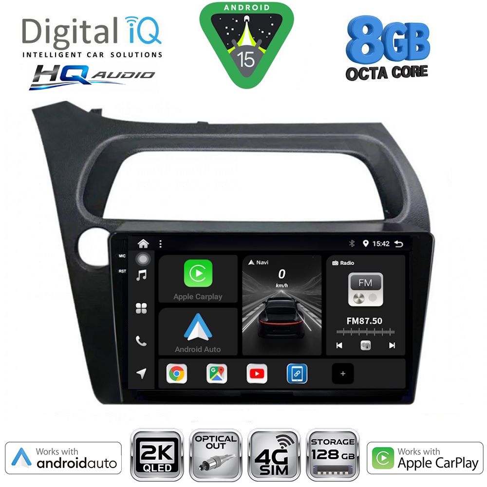 DIGITAL IQ BXK 20189_CPAA (9inc) MULTIMEDIA TABLET for HONDA CIVIC 3D-5D mod. 2006-2012