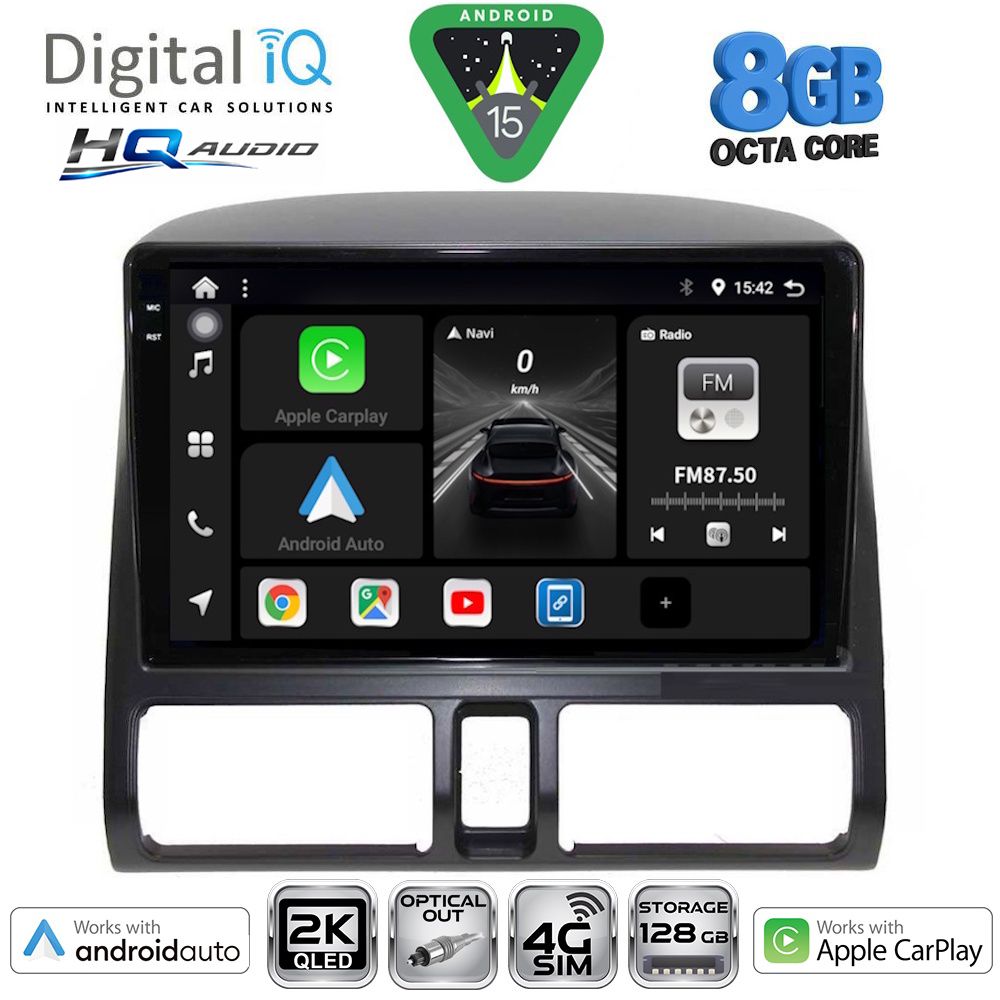 DIGITAL IQ BXK 20196_CPAA CLIMA (9inc) MULTIMEDIA TABLET for HONDA CRV mod. 1996-2006