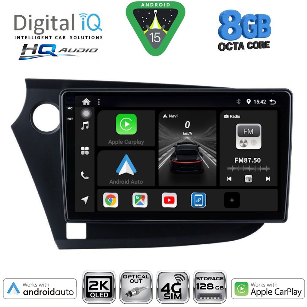 DIGITAL IQ BXK 20205_CPAA (9inc) MULTIMEDIA TABLET for HONDA INSIGHT mod. 2009-2014