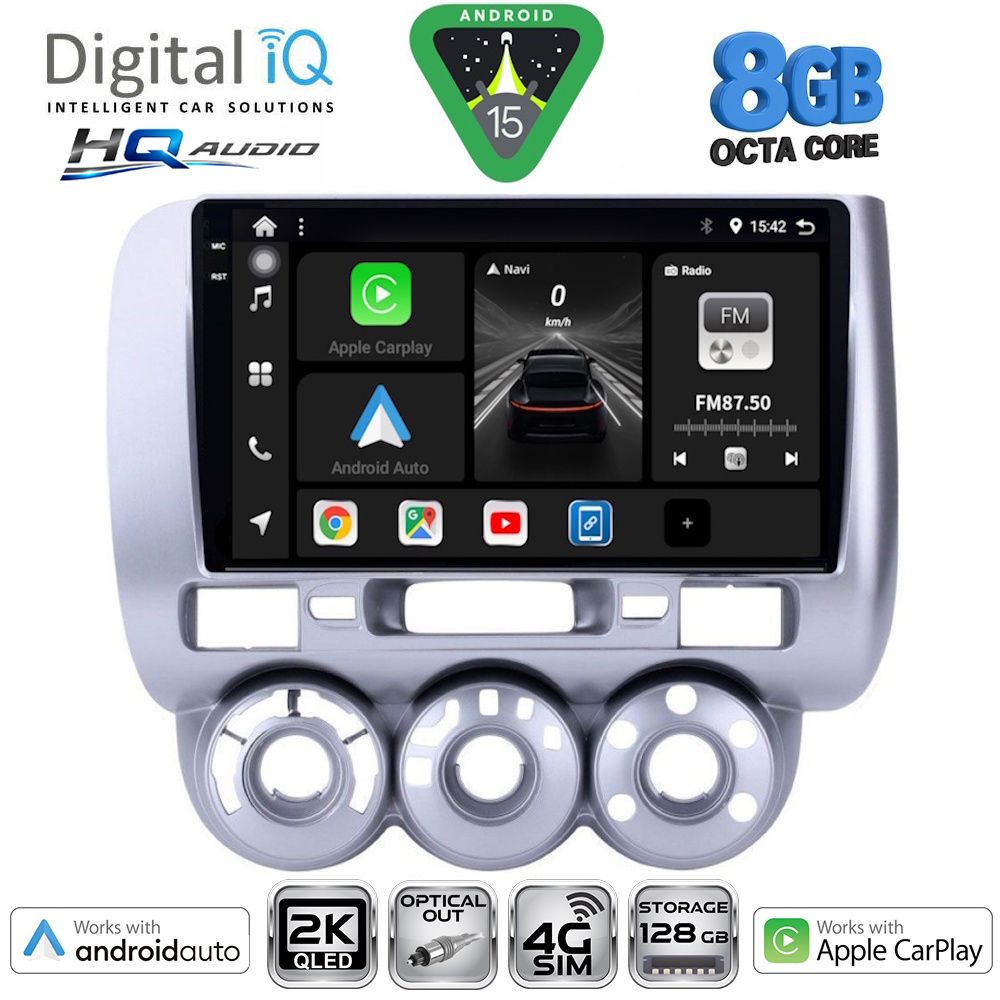 DIGITAL IQ BXK 20210_CPAA A/C (9inc) MULTIMEDIA TABLET for HONDA JAZZ mod. 2002-2008