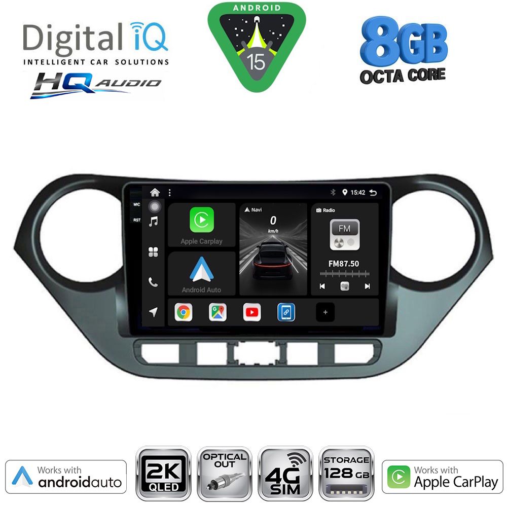 DIGITAL IQ BXK 20224_CPAA (9inc) MULTIMEDIA TABLET for HYUNDAI i10 mod. 2014-2020