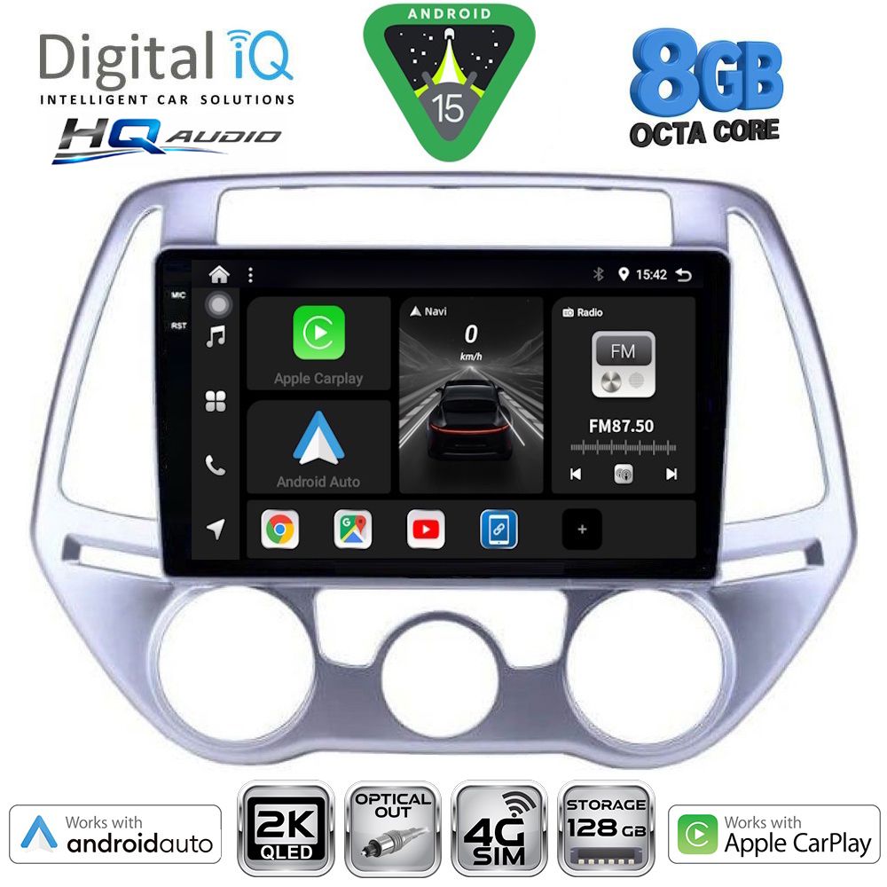 DIGITAL IQ BXK 20227_CPAA A/C (9inc) MULTIMEDIA TABLET for HYUNDAI i20 mod. 2008-2012