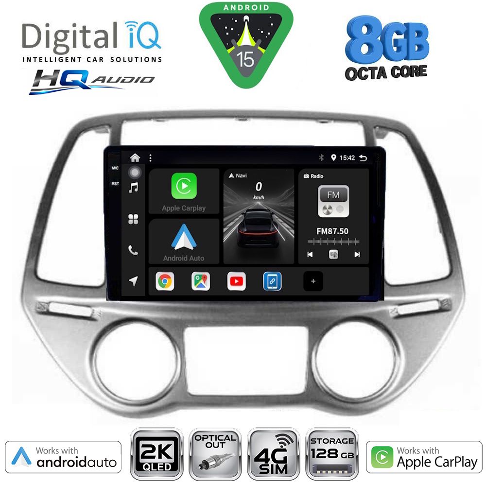 DIGITAL IQ BXK 20227_CPAA CLIMA (9inc) MULTIMEDIA TABLET for HYUNDAI i20 mod. 2008-2012