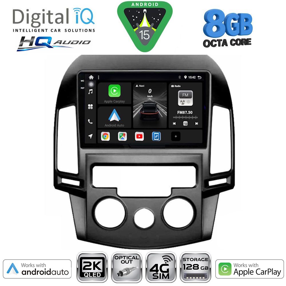 DIGITAL IQ BXK 20231_CPAA A/C (9inc) MULTIMEDIA TABLET for HYUNDAI i30 mod. 2007-2012
