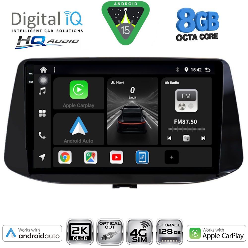 DIGITAL IQ BXK 20233_CPAA (9inc) MULTIMEDIA TABLET for HYUNDAI i30 mod. 2018-2025