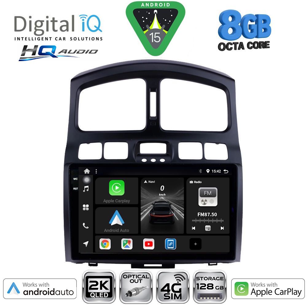 DIGITAL IQ BXK 20236_CPAA (9inc) MULTIMEDIA TABLET for HYUNDAI SANTA FE mod. 2003-2006