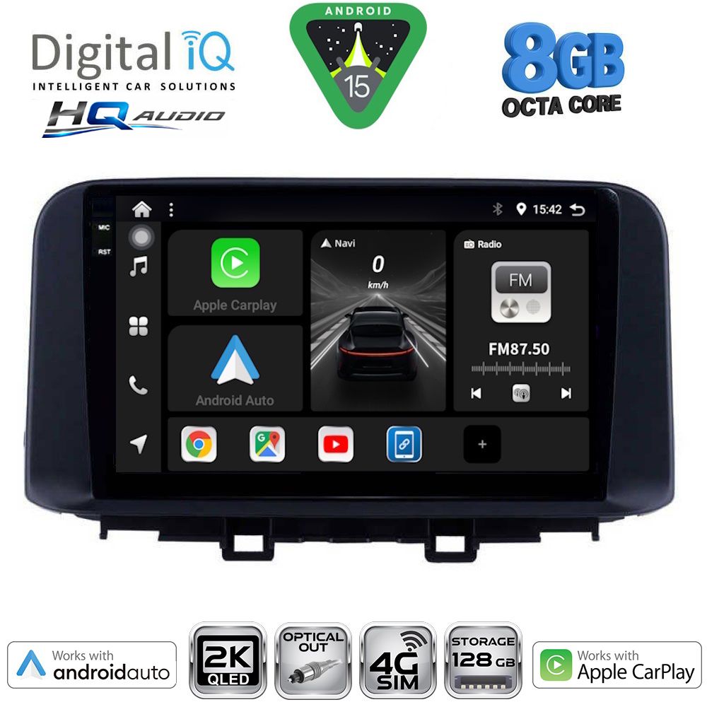 DIGITAL IQ BXK 20237_CPAA (10inc) MULTIMEDIA TABLET for HYUNDAI KONA mod. 2017-2023