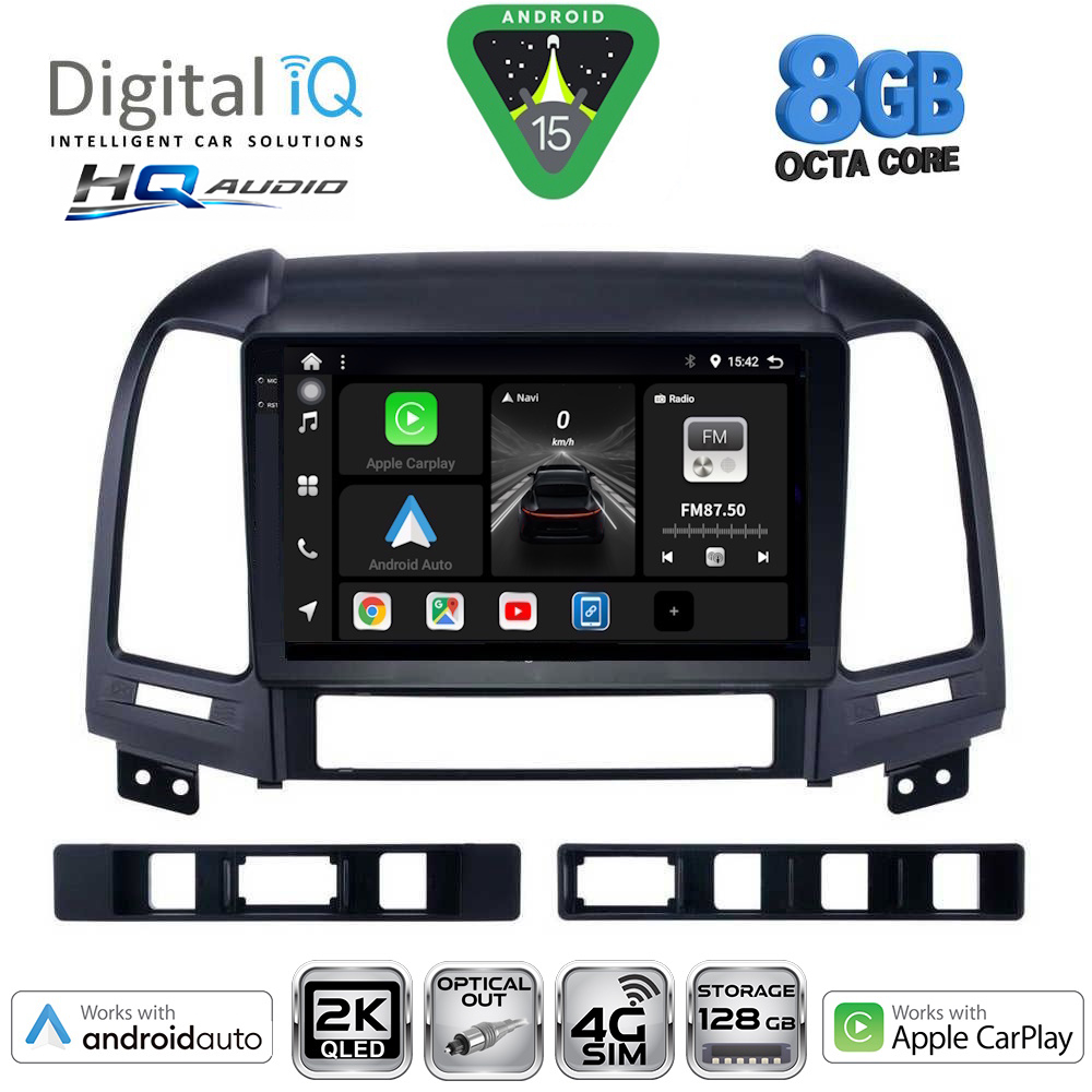 DIGITAL IQ BXK 20239_CPAA (9inc) MULTIMEDIA TABLET for HYUNDAI SANTA FE mod. 2005-2013