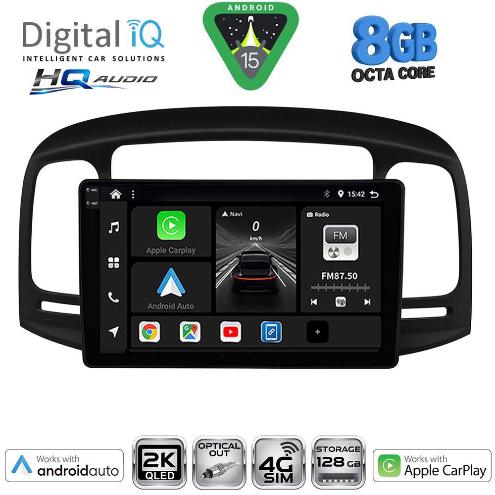 DIGITAL IQ BXK 20249BL_CPAA (9inc) MULTIMEDIA TABLET for HYUNDAI ACCENT mod. 2005-2012 (BLACK)