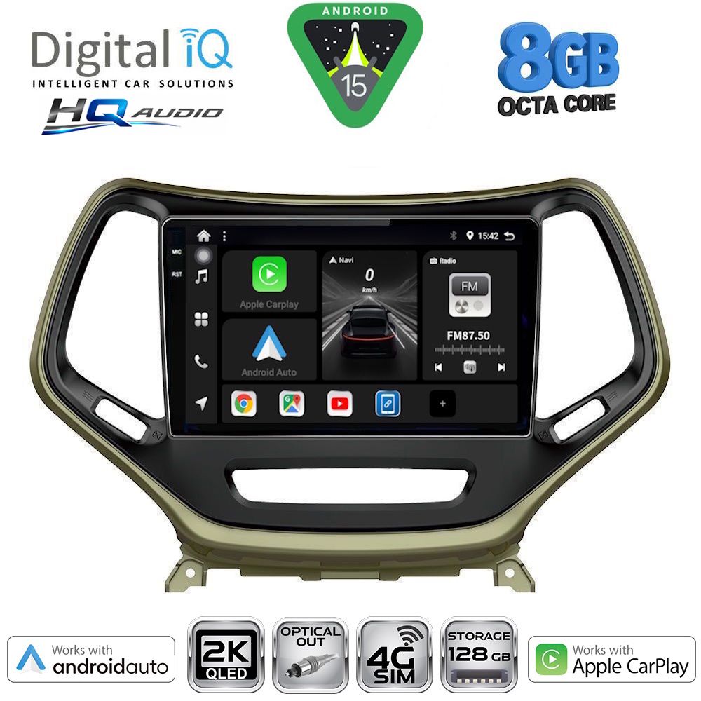 DIGITAL IQ BXK 20273_CPAA (10inc) MULTIMEDIA TABLET for JEEP CHEROKEE mod. 2014-2026