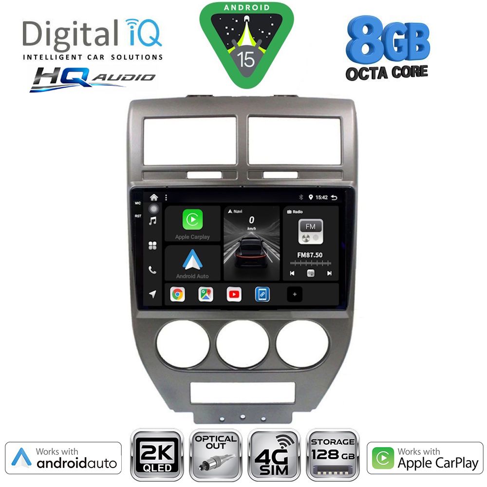 DIGITAL IQ BXK 20276_CPAA (10inc) MULTIMEDIA TABLET for JEEP COMPASS - PATRIOT mod. 2007-2016