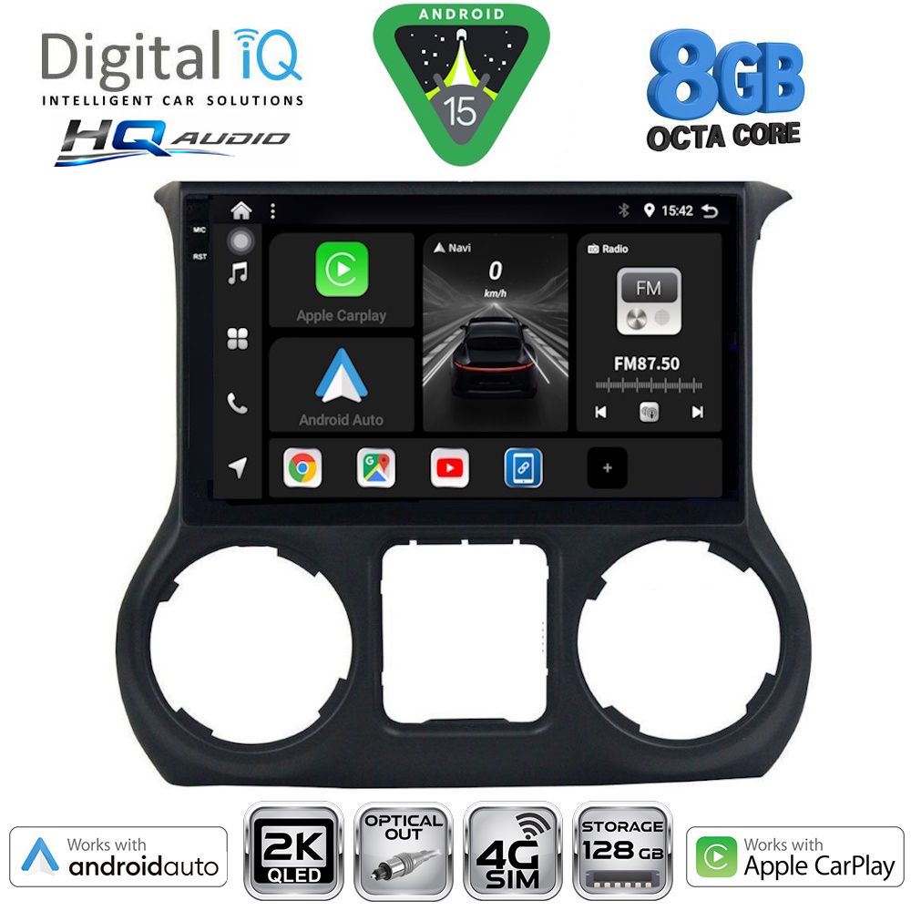 DIGITAL IQ BXK 20296_CPAA (10inc) MULTIMEDIA TABLET for JEEP WRANGLER mod. 2014-2017