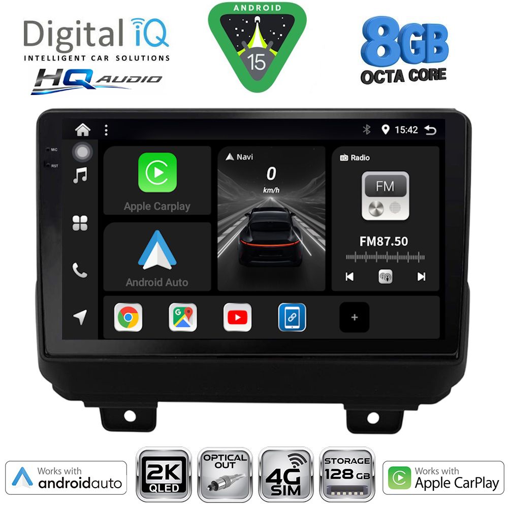 DIGITAL IQ BXK 20298_CPAA (9inc) MULTIMEDIA TABLET for JEEP WRANGLER mod. 2018-2026