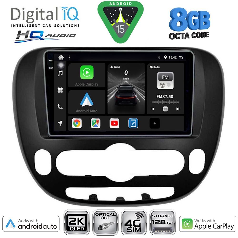 DIGITAL IQ BXK 20321_CPAA (9inc) MULTIMEDIA TABLET for KIA SOUL mod. 2014-2025