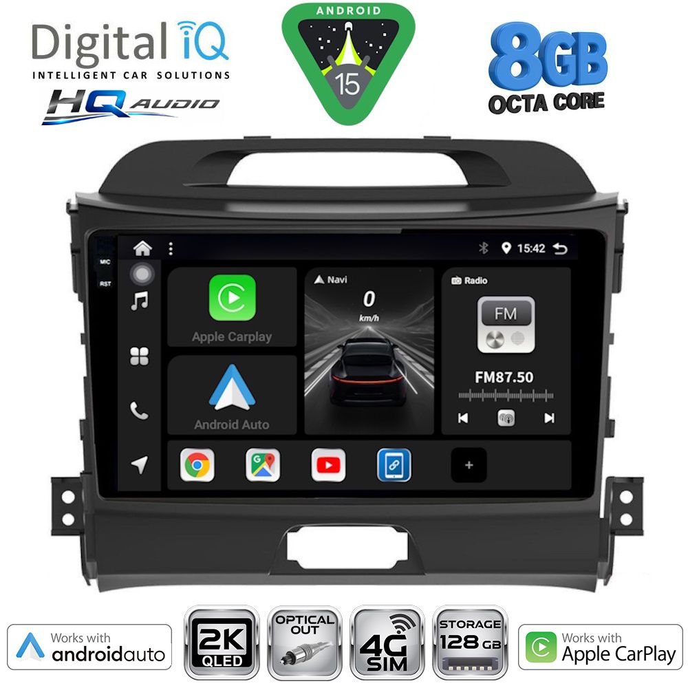 DIGITAL IQ BXK 20325_CPAA (9inc) MULTIMEDIA TABLET for KIA SPORTAGE mod. 2010-2015