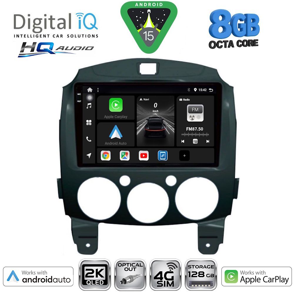 DIGITAL IQ BXK 20361_CPAA (9inc) MULTIMEDIA TABLET for MAZDA 2  mod. 2007-2014