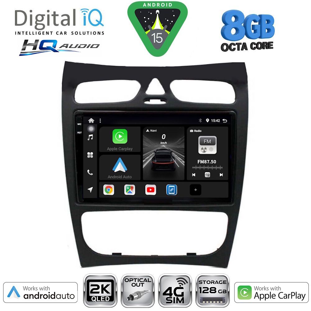 DIGITAL IQ BXK 20406_CPAA (9inc) MULTIMEDIA TABLET for MERCEDES CLK (W209) mod. 2000-2004