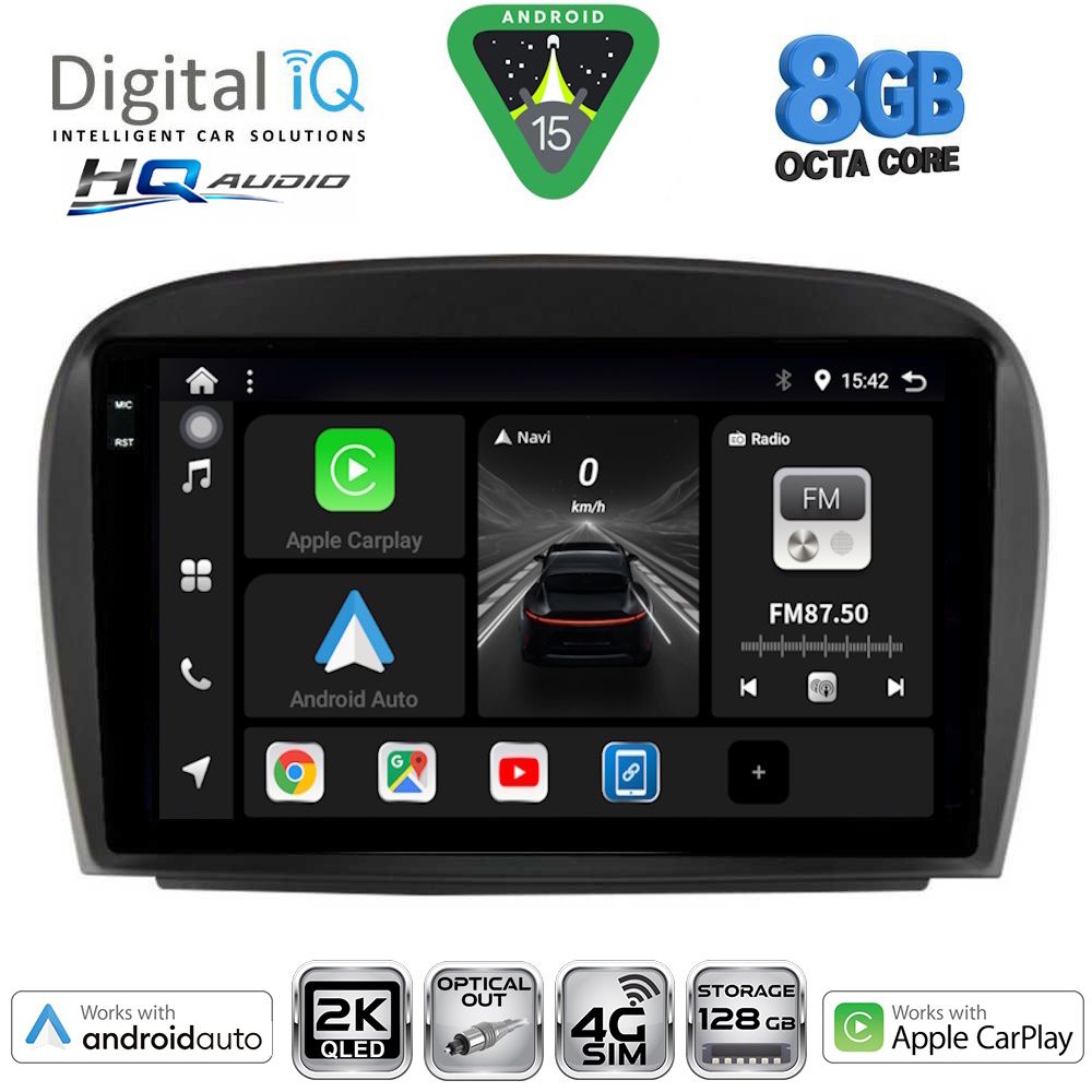 DIGITAL IQ BXK 20427_CPAA (9inc) MULTIMEDIA TABLET for MERCEDES SL (R230) FACELIFT mod. 2006-2012