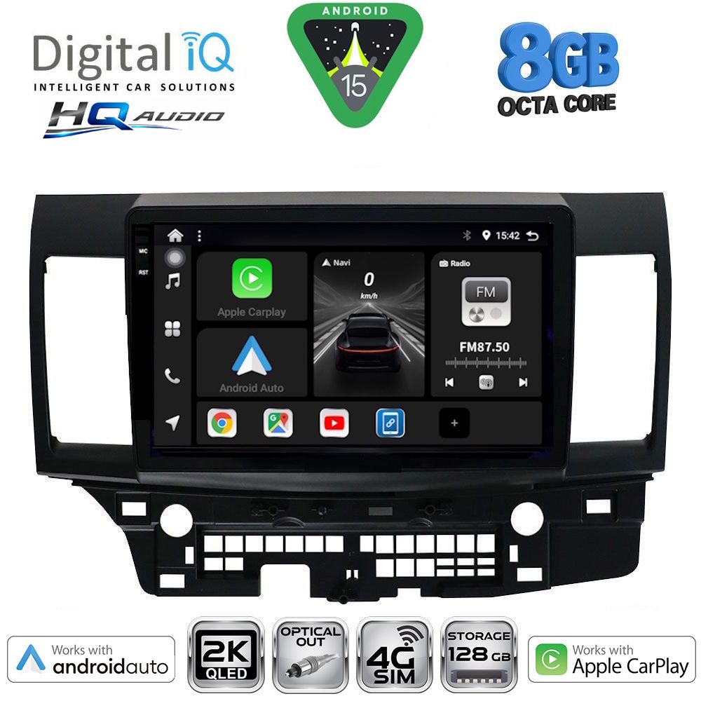DIGITAL IQ BXK 20434_CPAA (10inc) MULTIMEDIA TABLET for MITSUBISHI LANCER mod. 2008-2017