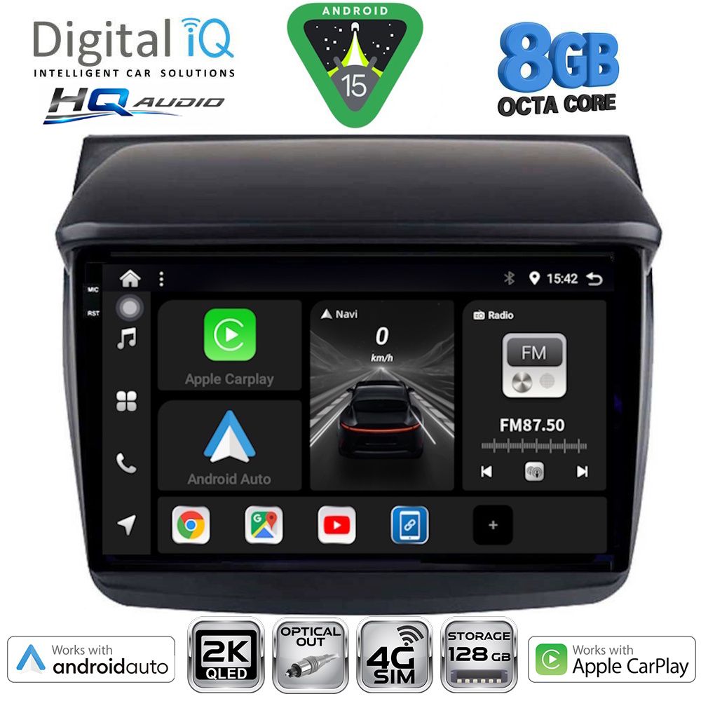 DIGITAL IQ BXK 20436_CPAA (9inc) MULTIMEDIA TABLET for MITSUBISHI L200 mod. 2006-2015