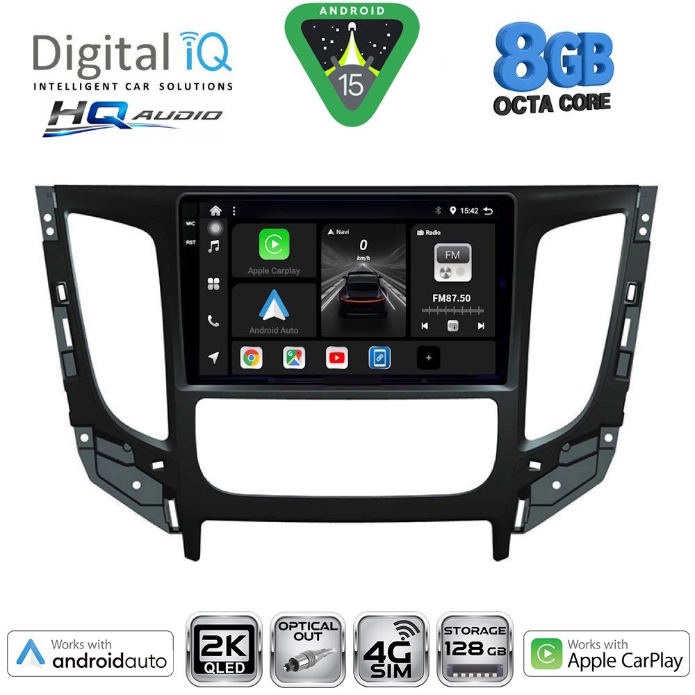 DIGITAL IQ BXK 20437_CPAA CLIMA (9inc) MULTIMEDIA TABLET for MITSUBISHI L200 mod. 2015-2019 with CLIMA