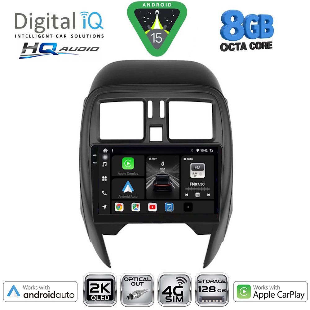 DIGITAL IQ BXK 20451_CPAA (SQUARE) (9inc) MULTIMEDIA TABLET for NISSAN MICRA mod. 2014-2017