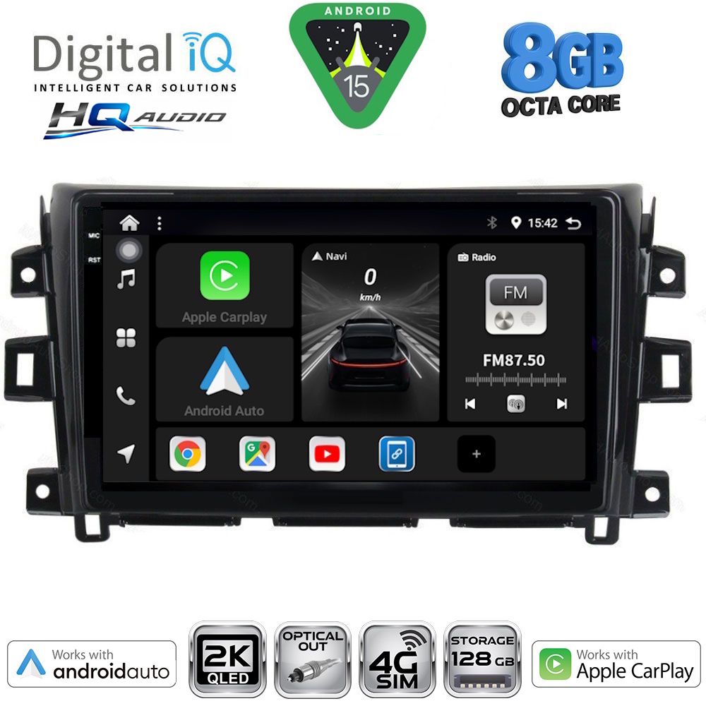 DIGITAL IQ BXK 20456_CPAA (10inc) MULTIMEDIA TABLET for NISSAN NAVARA mod. 2016-2025