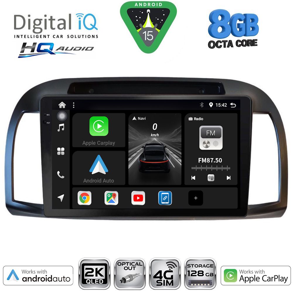 DIGITAL IQ BXK 20457BL_CPAA (9inc) MULTIMEDIA TABLET for NISSAN MICRA K12 mod. 2002-2010 (BLACK)