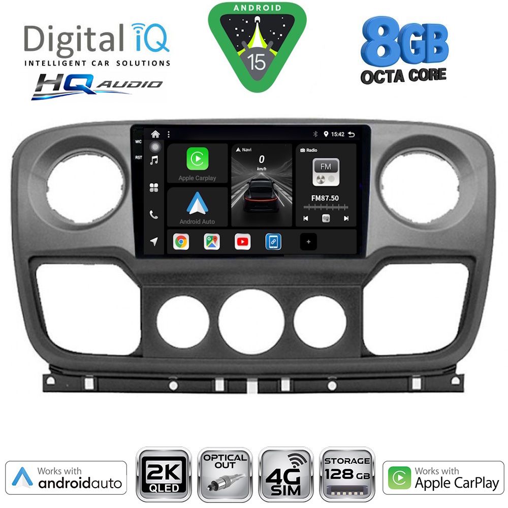 DIGITAL IQ BXK 20463_CPAA (10inc) MULTIMEDIA TABLET for NISSAN NV400 - OPEL MOVANO - RENAULT MASTER mod. 2010-2020