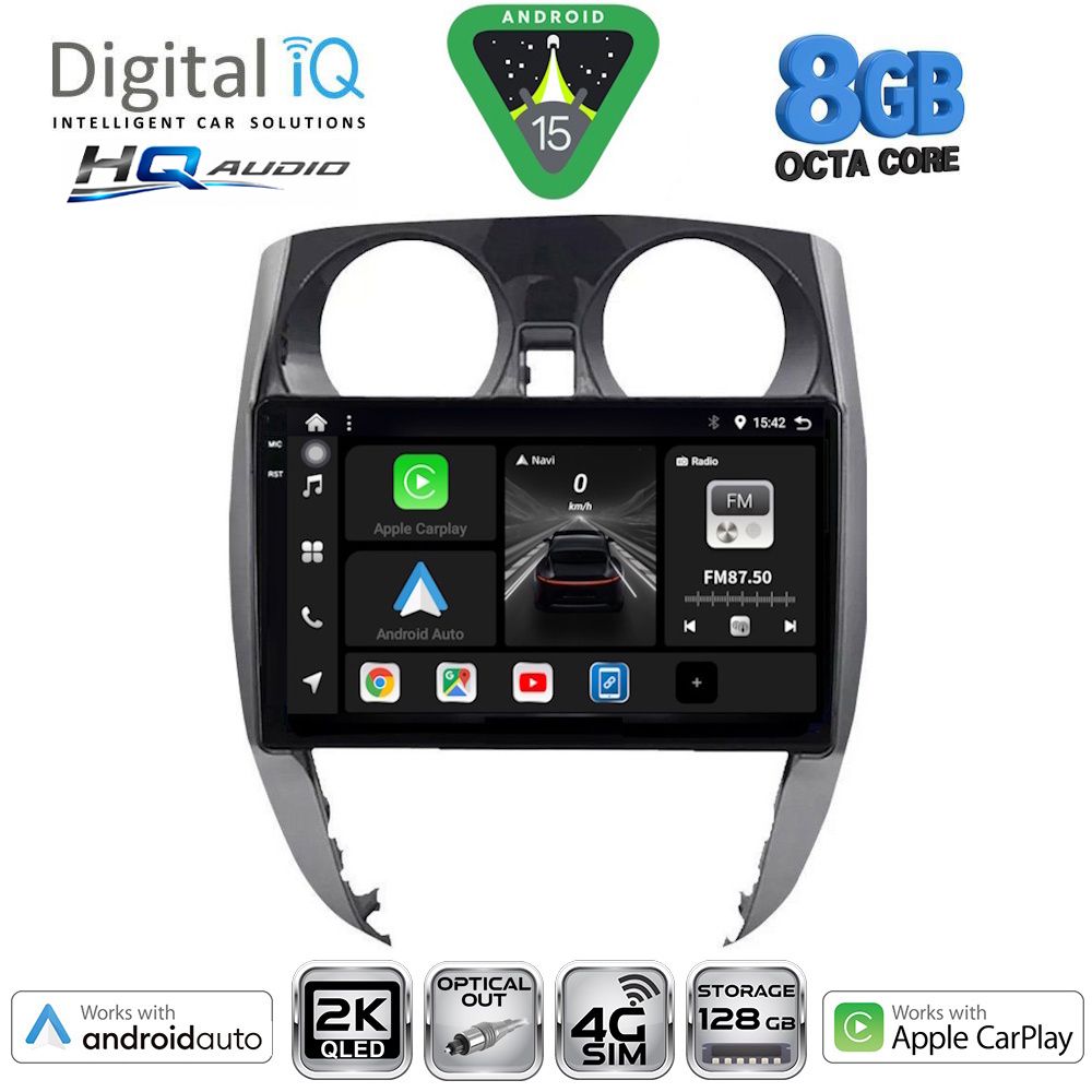 DIGITAL IQ BXK 20464_CPAA (10inc) MULTIMEDIA TABLET for NISSAN NOTE mod. 2012-2020