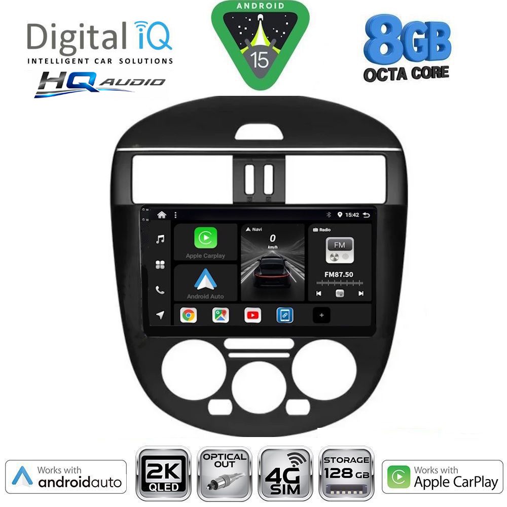 DIGITAL IQ BXK 20465AC_CPAA (9inc) MULTIMEDIA TABLET for NISSAN TIIDA mod. 2013-2023 with A/C