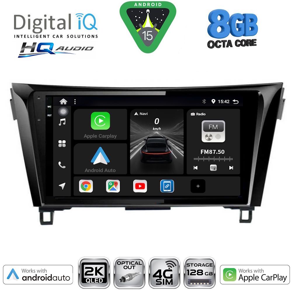 DIGITAL IQ BXK 20468_CPAA (10inc) MULTIMEDIA TABLET for NISSAN QASHQAI - XTRAIL mod. 2014-2021
