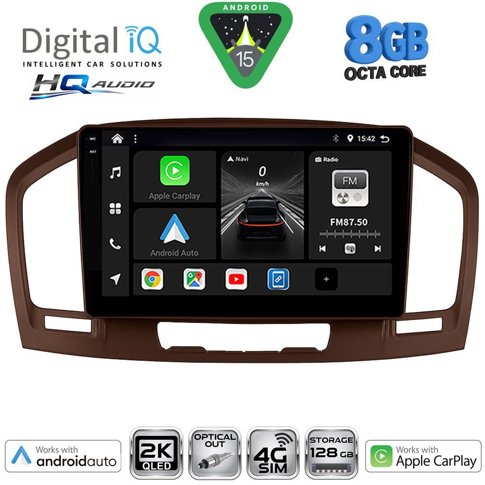 DIGITAL IQ BXK 20491BR_CPAA (9inc) MULTIMEDIA TABLET for OPEL INSIGNIA mod.2008-2013 (BROWN)