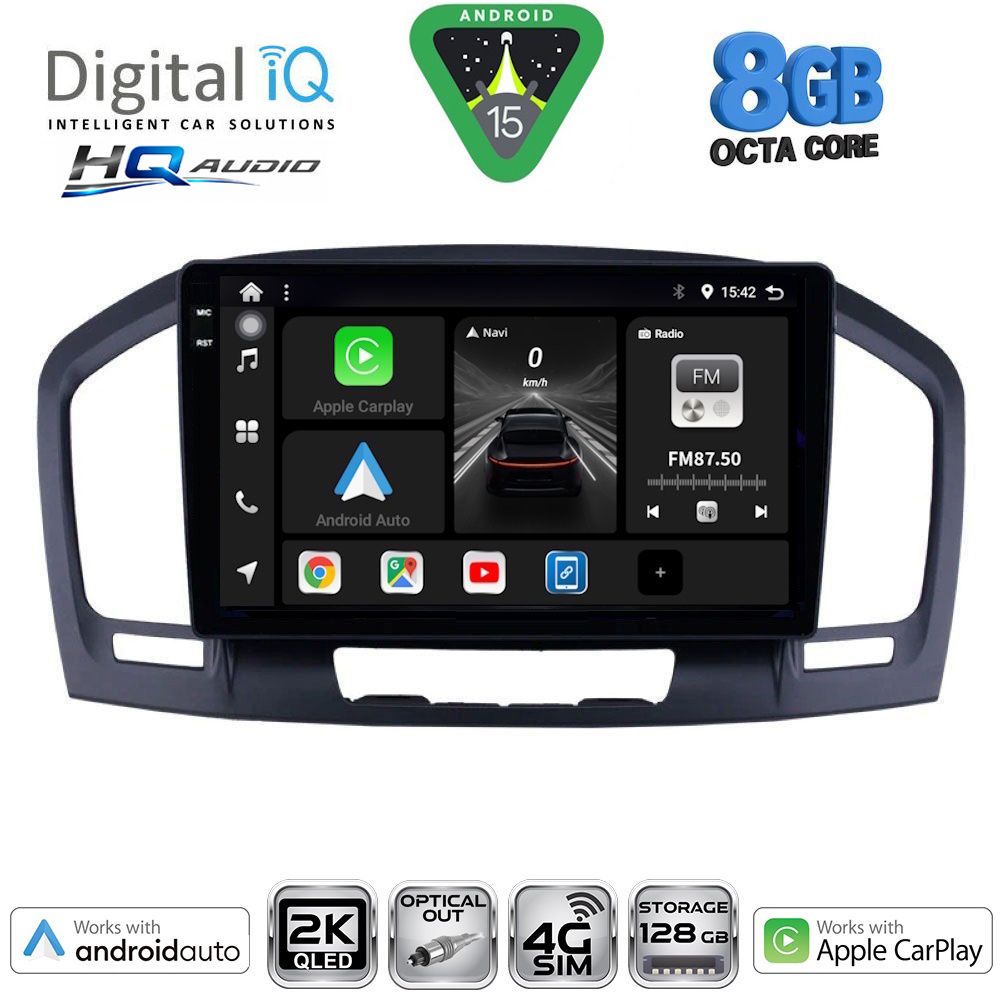 DIGITAL IQ BXK 20491BL_CPAA (9inc) MULTIMEDIA TABLET for OPEL INSIGNIA mod.2008-2013 (BLACK)