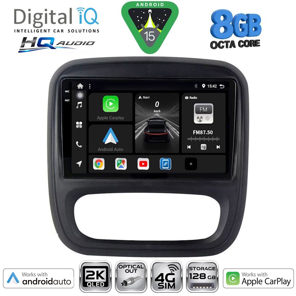 DIGITAL IQ BXK 20499_CPAA (9inc) MULTIMEDIA TABLET for OPEL VIVARO – RENAULT TRAFIC – FIAT TALENDO – NISSAN NV 300 mod. 2014-2019