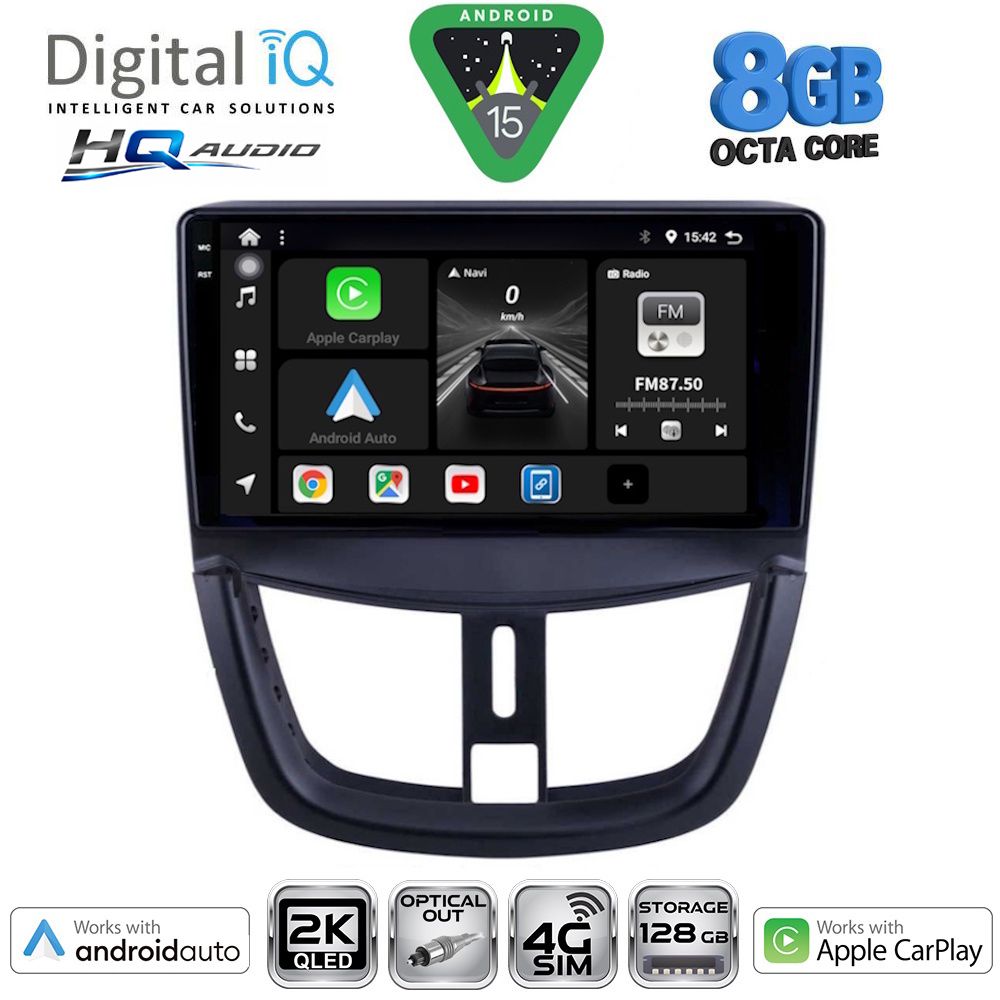 DIGITAL IQ BXK 20507_CPAA (9inc) MULTIMEDIA TABLET for PEUGEOT 207 mod. 2007-2014