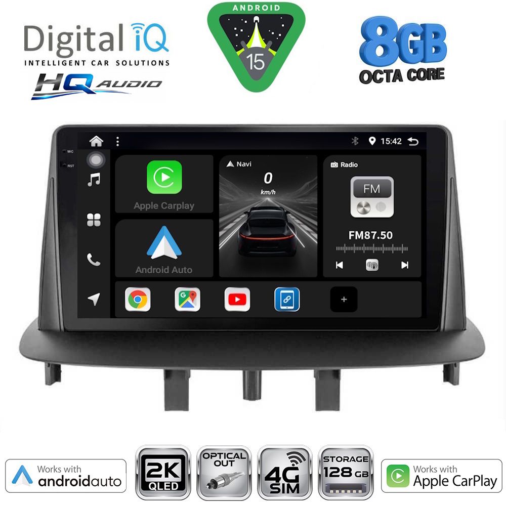 DIGITAL IQ BXK 20556_CPAA (9inc) MULTIMEDIA TABLET for RENAULT MEGANE 3 mod. 2009-2016