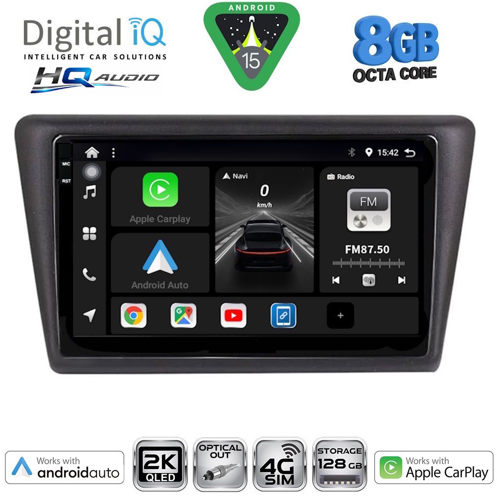 DIGITAL IQ BXK 20600_CPAA (9inc) MULTIMEDIA TABLET for SKODA RAPID SPACEBACK mod. 2014-2019