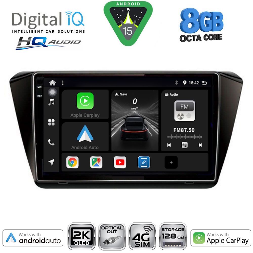 DIGITAL IQ BXK 20605_CPAA (10inc) MULTIMEDIA TABLET for SKODA SUPERB mod. 2015-2023