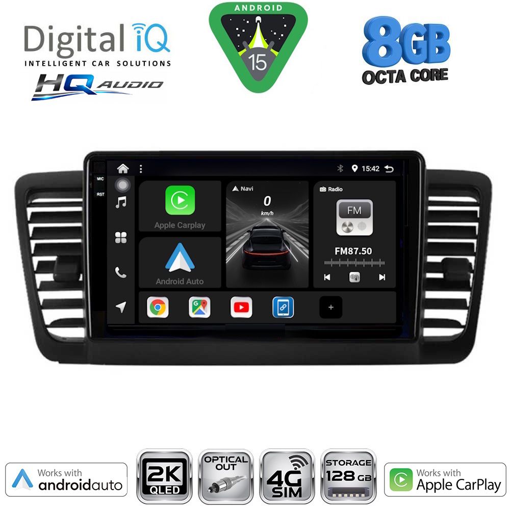 DIGITAL IQ BXK 20665_CPAA (9inc) MULTIMEDIA TABLET for SUBARU LEGACY - OUTBACK mod. 2002-2008