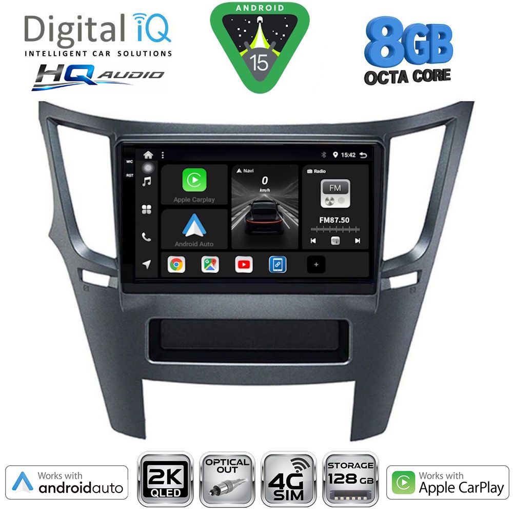 DIGITAL IQ BXK 20667_CPAA (9inc) MULTIMEDIA TABLET for SUBARU LEGACY - OUTBACK mod. 2009-2014
