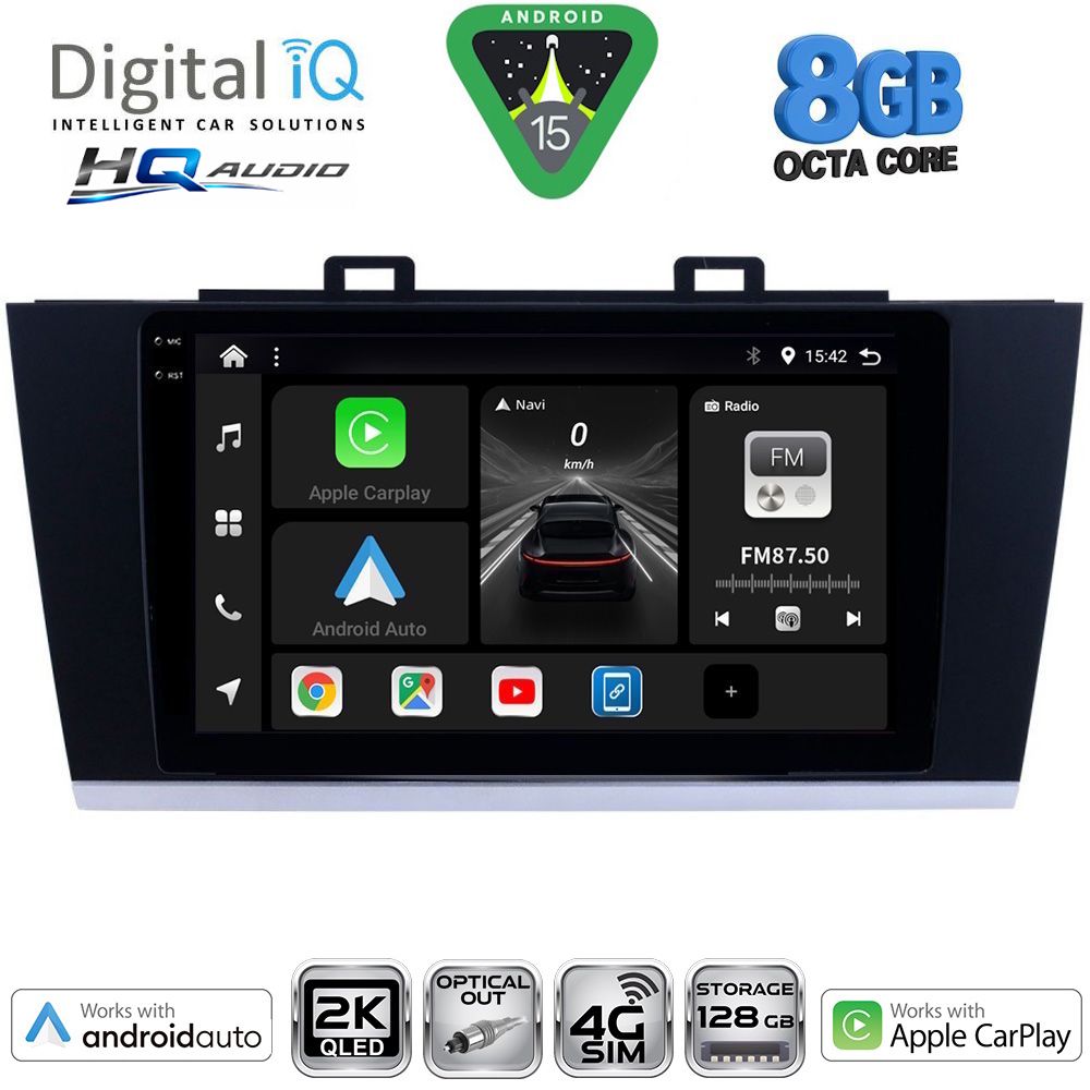 DIGITAL IQ BXK 20668_CPAA (9inc) MULTIMEDIA TABLET for SUBARU LEGACY - OUTBACK mod. 2014-2019