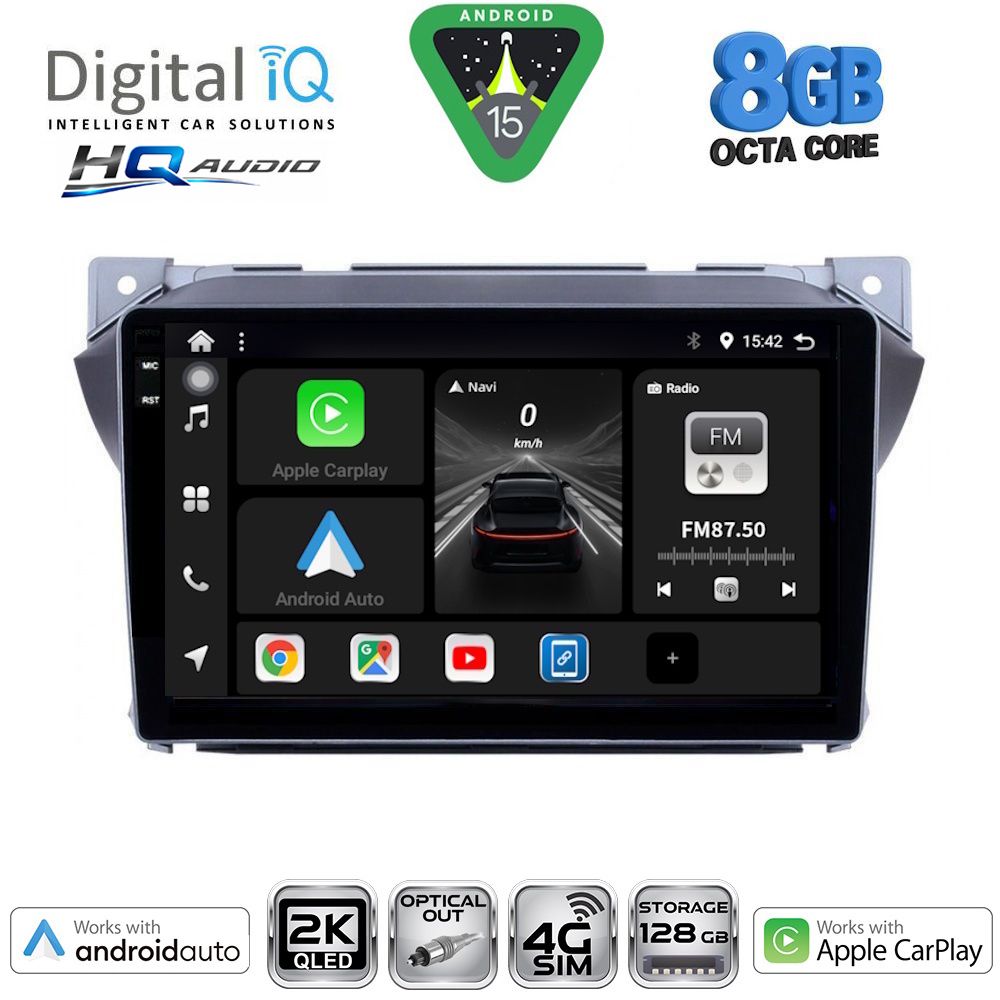 DIGITAL IQ BXK 20670_CPAA (9inc) MULTIMEDIA TABLET for SUZUKI ALTO - NISSAN PIXO mod. 2009-2014
