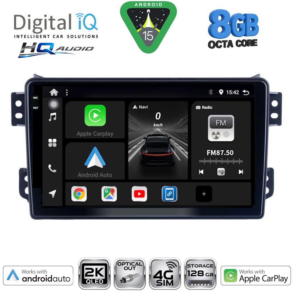 DIGITAL IQ BXK 20682_CPAA (9inc) MULTIMEDIA TABLET for OPEL AGILA - SUZUKI SPLASH mod. 2008-2018