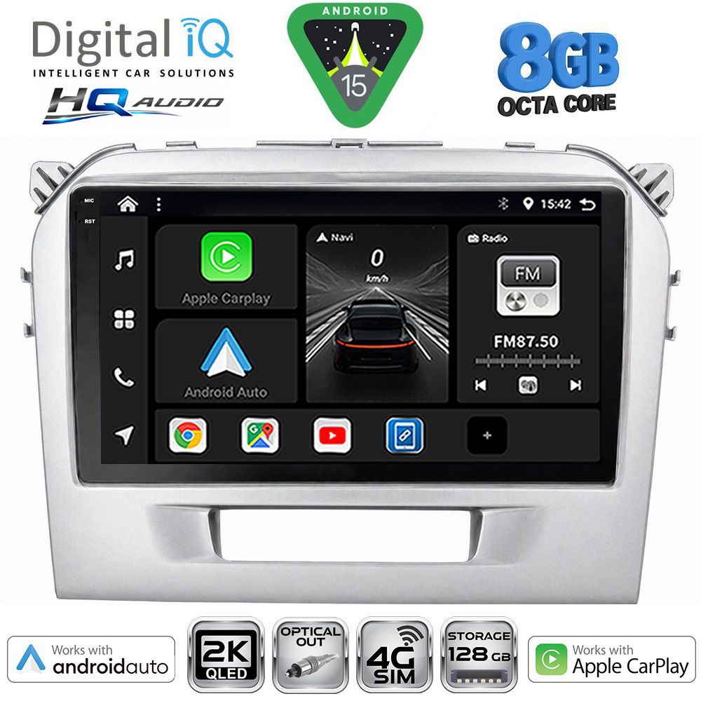 DIGITAL IQ BXK 20697SL_CPAA (9inc) MULTIMEDIA TABLET for SUZUKI VITARA mod. 2016-2025 (SILVER)
