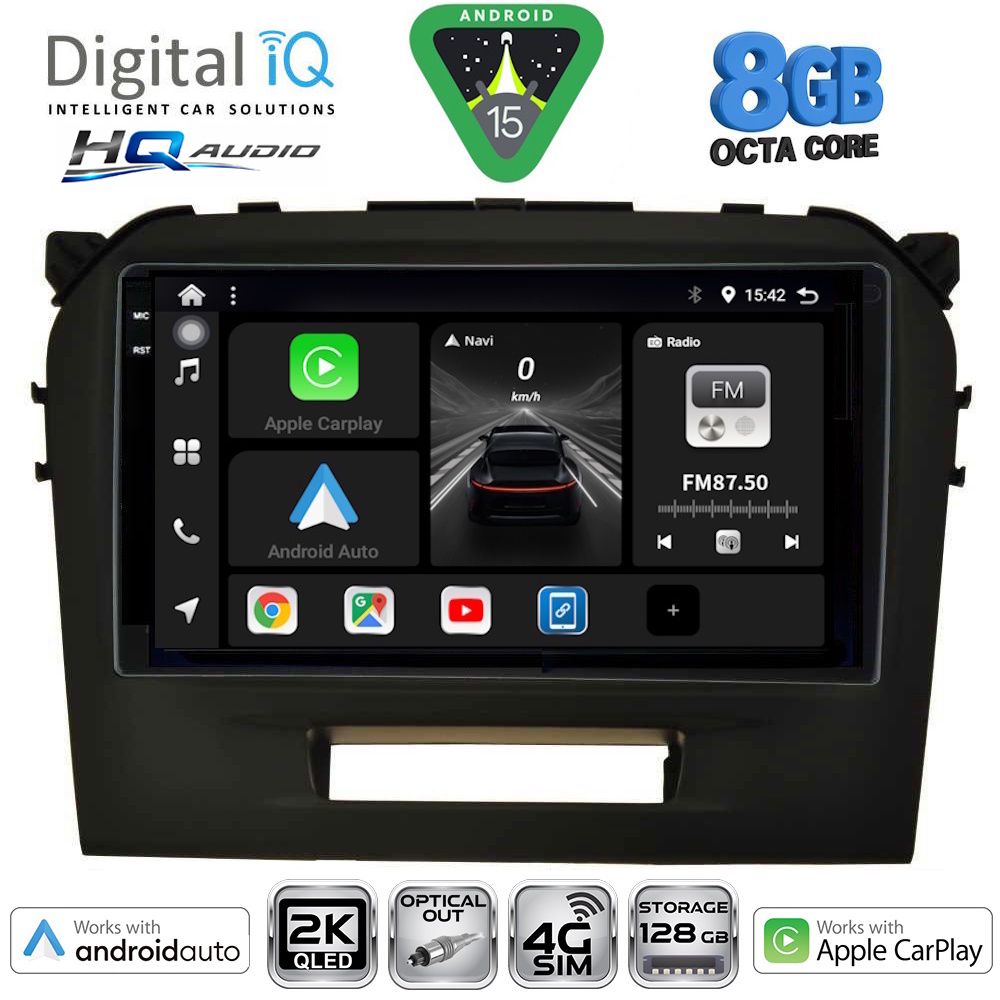 DIGITAL IQ BXK 20697BL_CPAA (9inc) MULTIMEDIA TABLET for SUZUKI VITARA mod. 2016-2025 (BLACK)