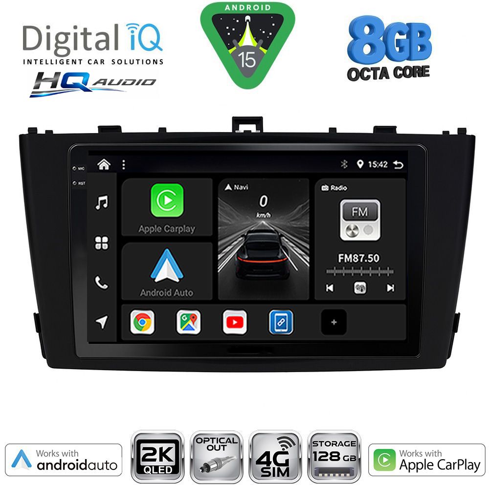 DIGITAL IQ BXK 20705BL_CPAA (9inc) MULTIMEDIA TABLET for TOYOTA AVENSIS (T27) mod. 2009-2015 (BLACK)